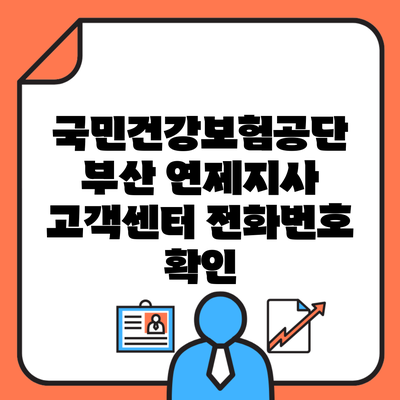 국민건강보험공단 부산 연제지사 고객센터 전화번호 확인