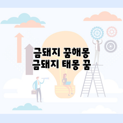 금돼지 꿈해몽 금돼지 태몽 꿈