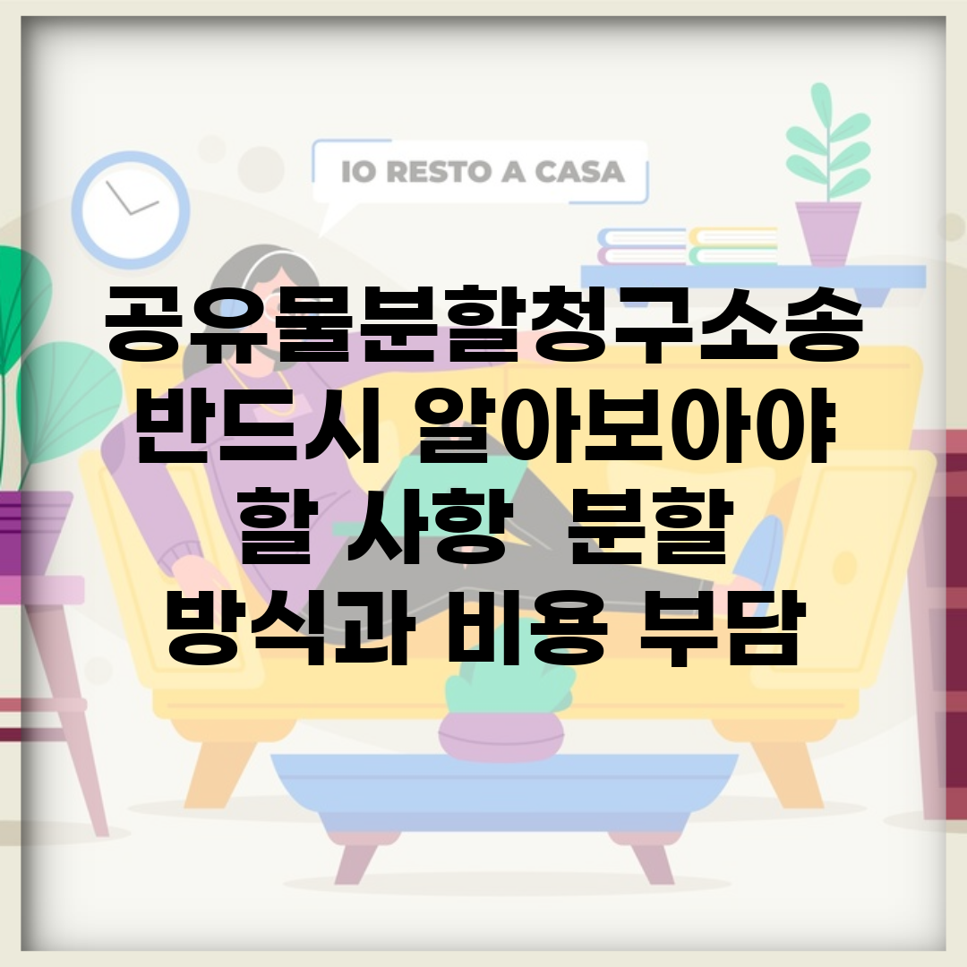 공유물분할청구소송 반드시 알아보아야 할 사항 | 분할 방식과 비용 부담