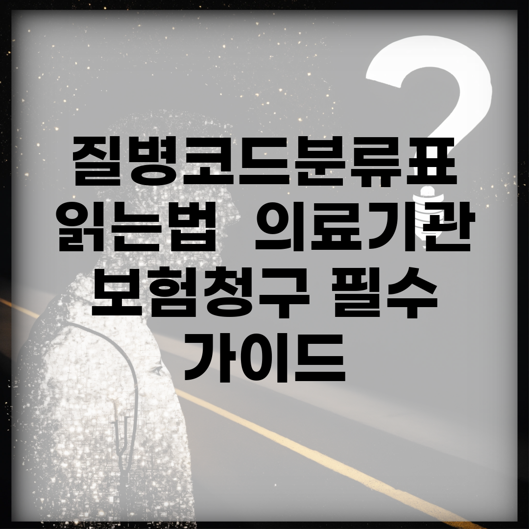 질병코드분류표 읽는법 | 의료기관 보험청구 필수 가이드