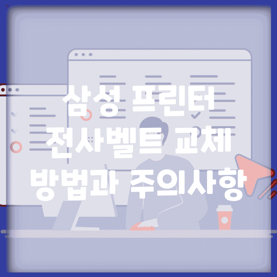 삼성 프린터 전사벨트 교체 방법과 주의사항