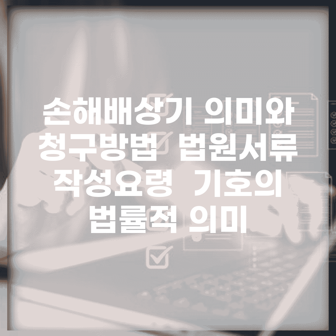 손해배상(기) 의미와 청구방법 | 법원서류 작성요령 | 기호의 법률적 의미