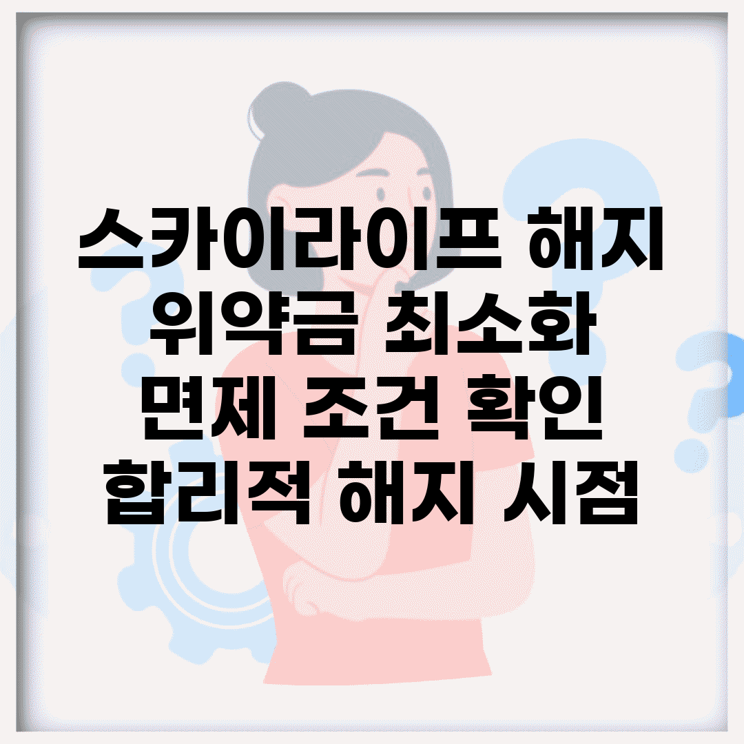 스카이라이프 해지 위약금 최소화 | 면제 조건 확인 | 합리적 해지 시점
