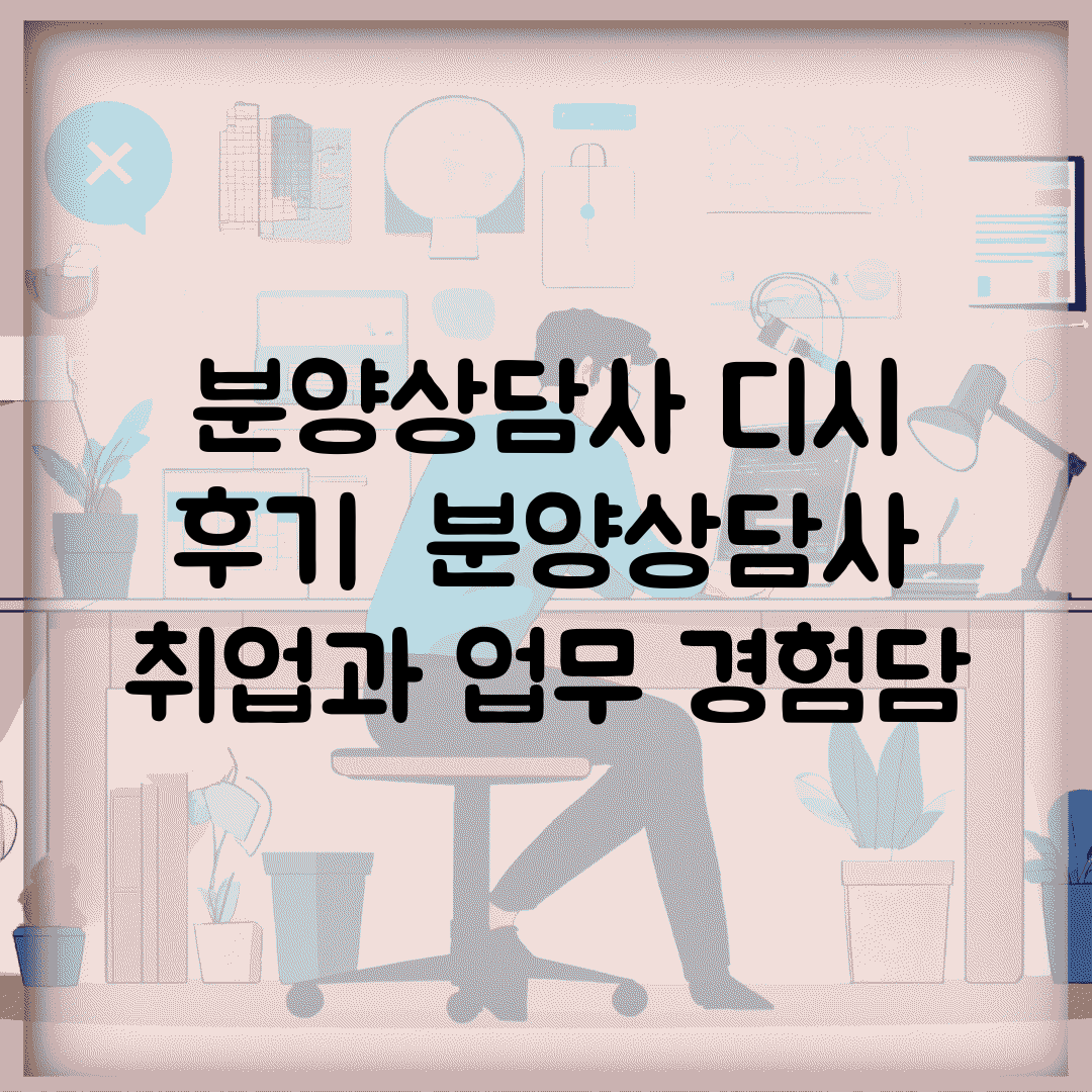 분양상담사 디시 후기 | 분양상담사 취업과 업무 경험담