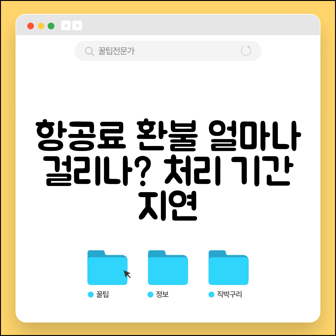 항공료 환불 언제까지 기다려야 하나요 | 항공료환불 | 처리기간 | 지연