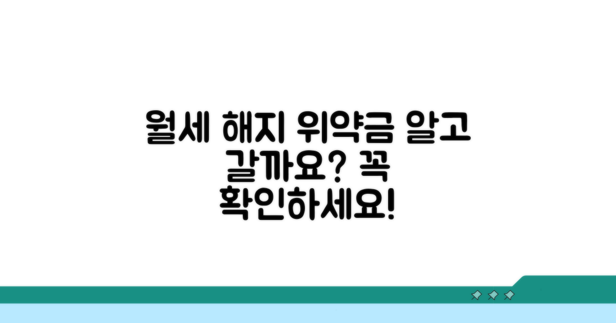 월세 계약 해지 위약금 개념