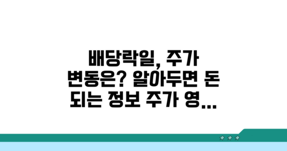 배당락일 주가 영향 분석