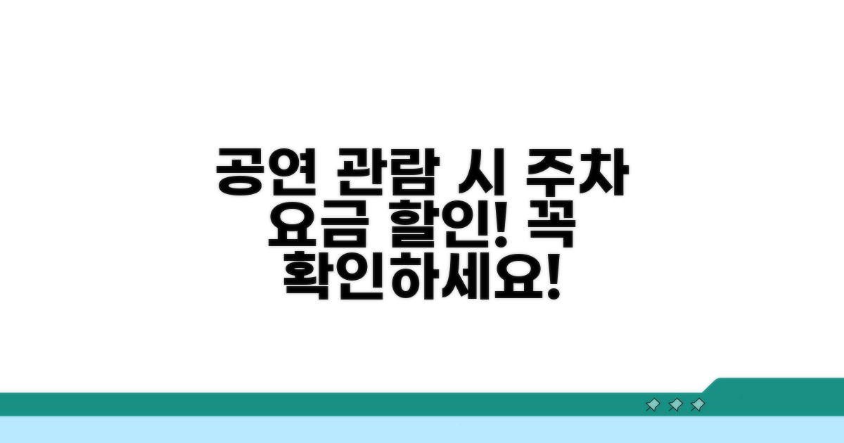 공연 관람 시 주차 요금 할인 확인