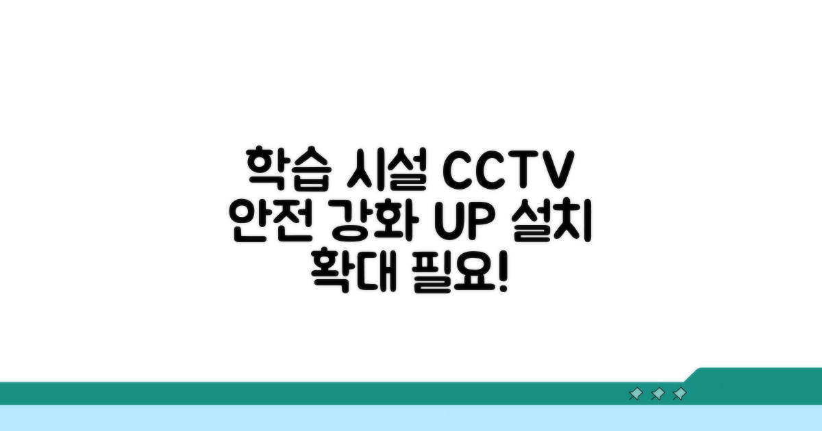 학습 시설 내 영상 감시 시스템(CCTV) 설치 확대 필요성