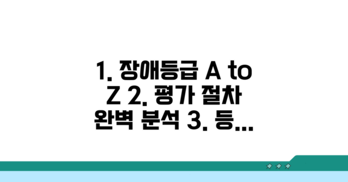 장애등급과 평가 절차 상세 분석