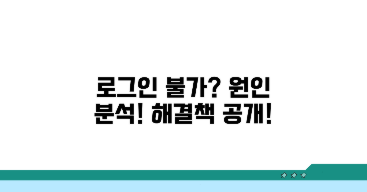 계정 로그인 불가 원인 분석