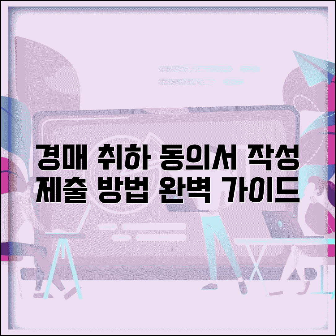 경매취하 동의서 양식 | 경매 취하 동의서 작성 및 제출