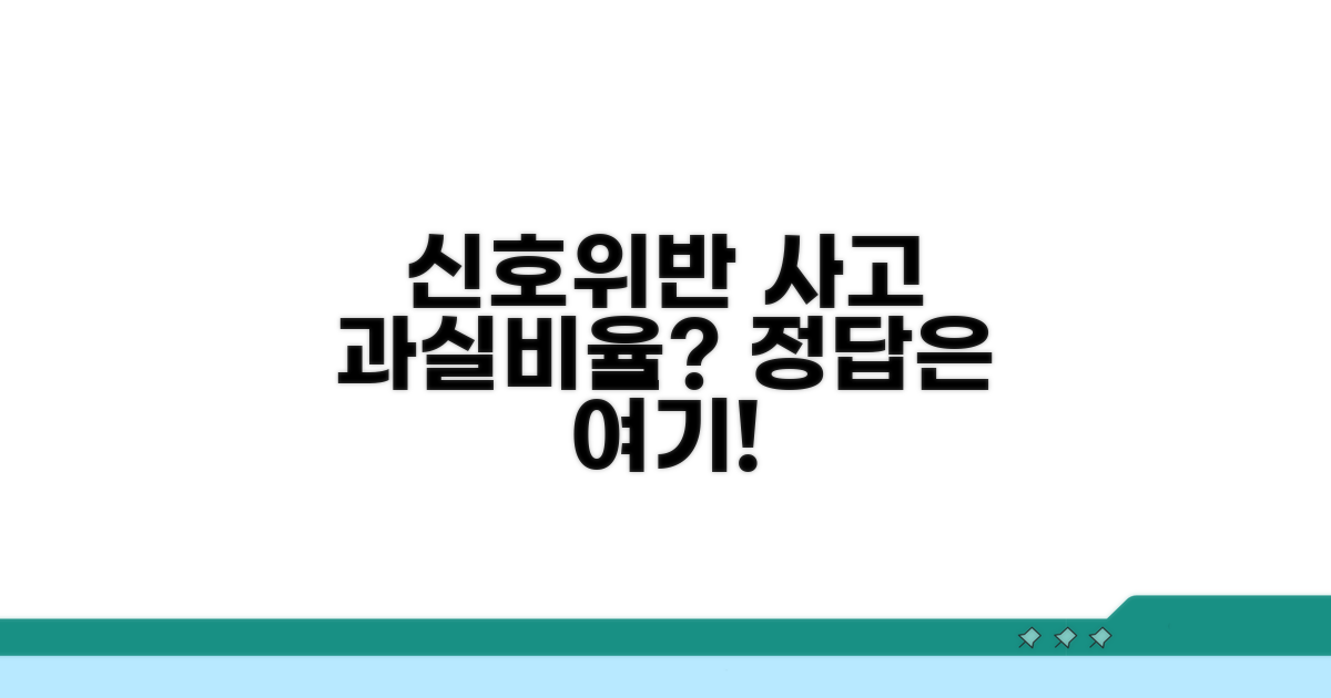 신호위반 사고, 과실비율 어떻게 정해질까