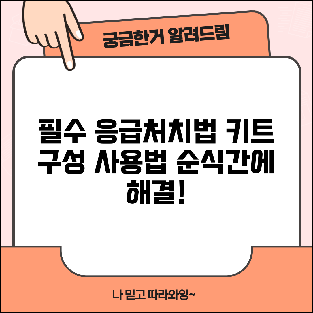 응급처치키트 구성품과 사용법 | 가정용 차량용 필수 의료용품과 응급상황별 활용 방법