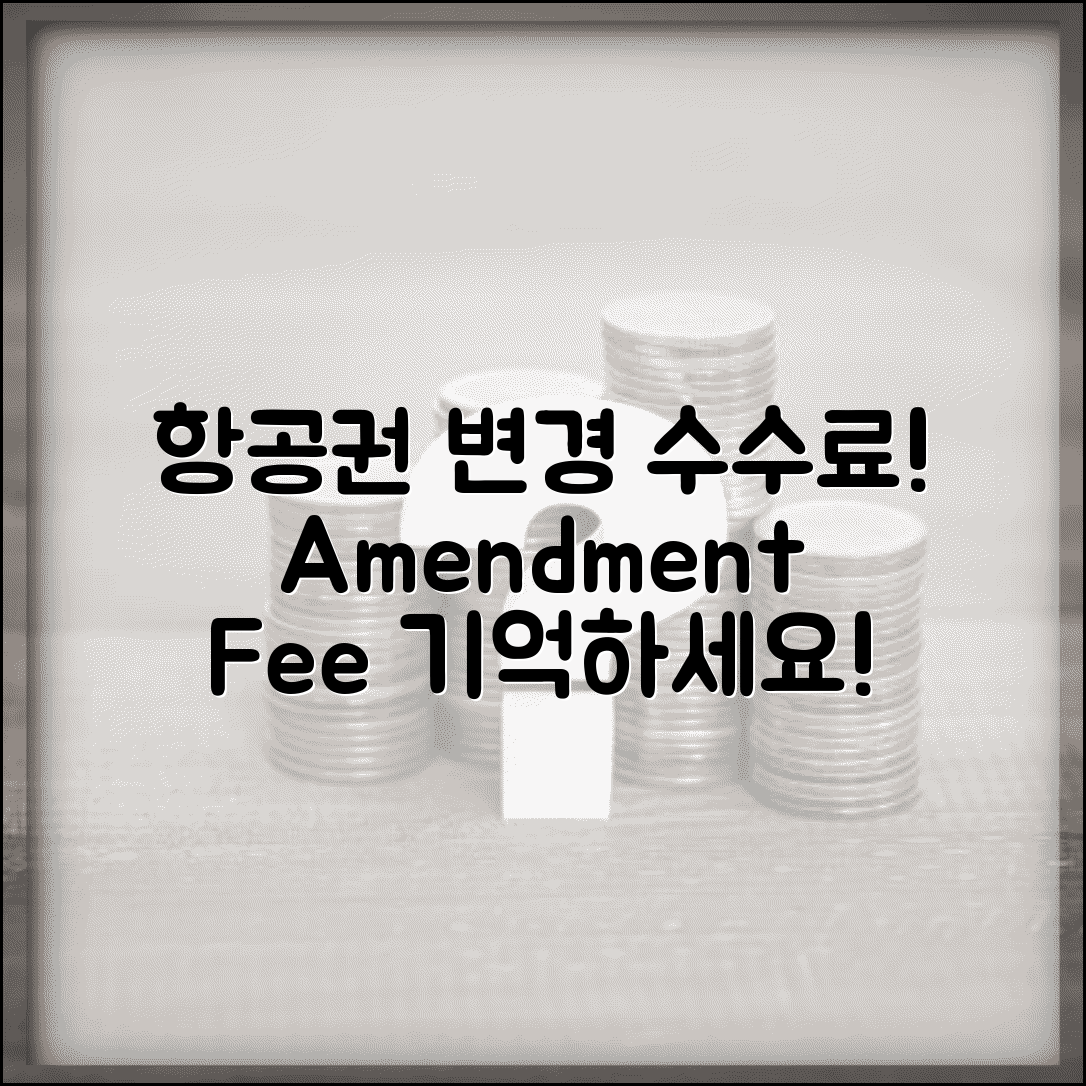 변경 수수료 영어 공식 표현 | Amendment Fee Alteration Charge 국제선 이용시 용어