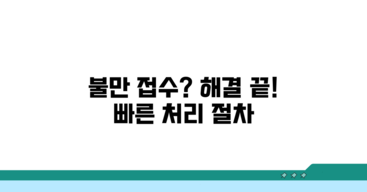 상품 불만 접수 및 처리 절차