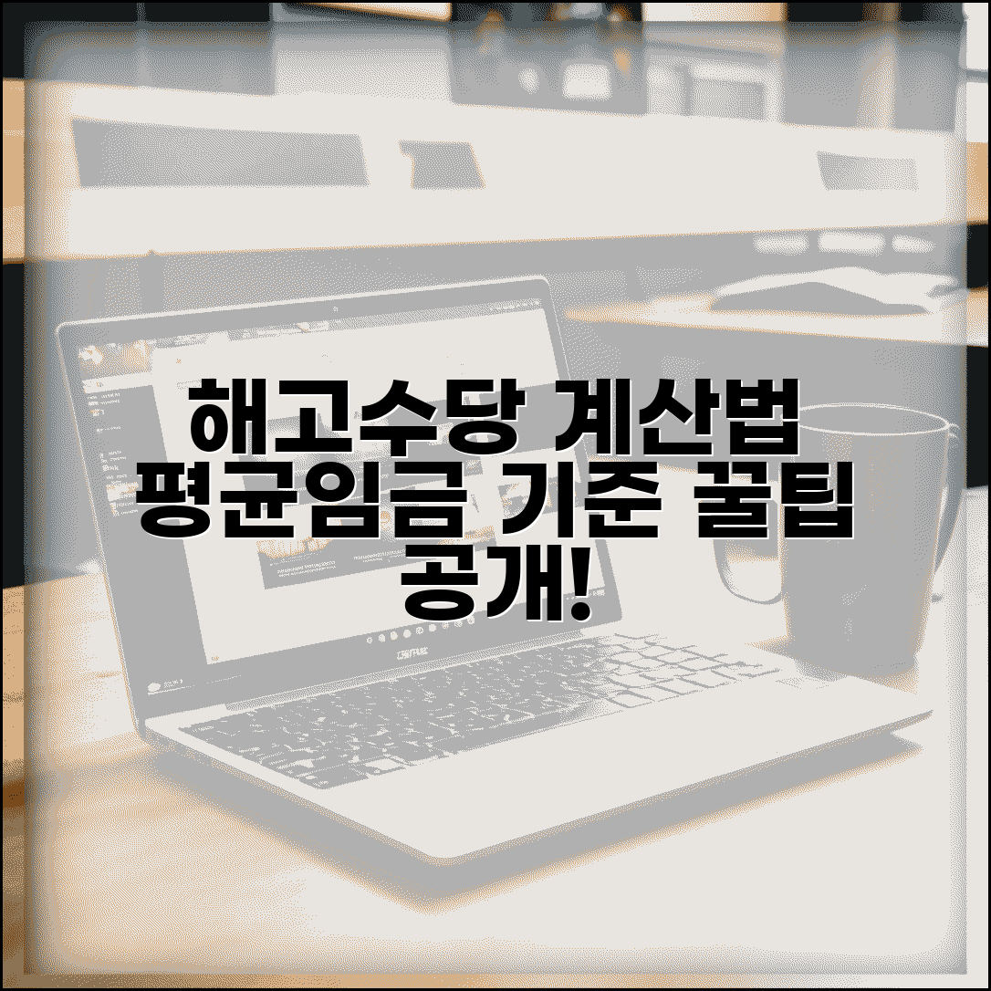 해고예고수당 평균임금 계산 | 해고예고수당 산정 평균임금 기준