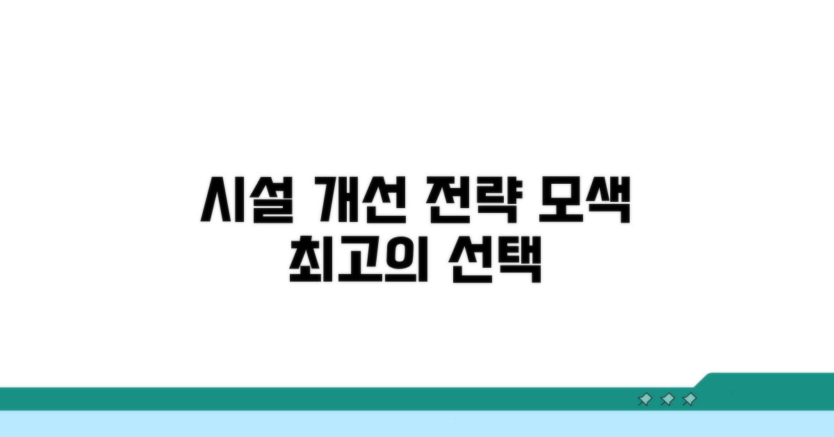 시설 평가 및 개선 방안 모색
