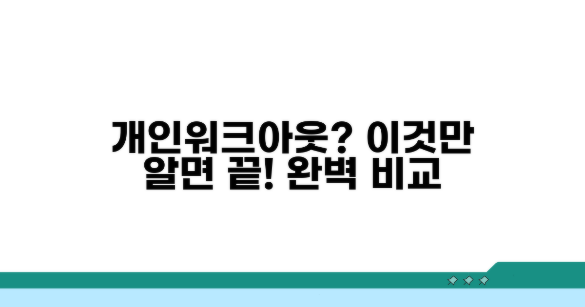 개인워크아웃과 차이점 명확히 알기