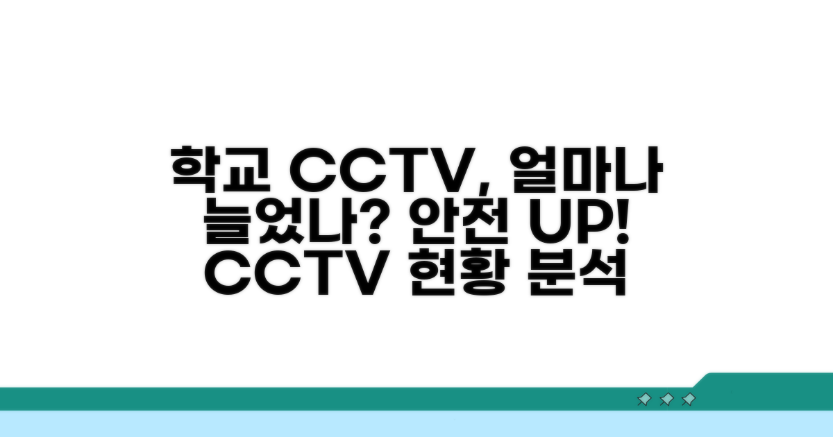 학교 주변 CCTV 증설 현황 분석