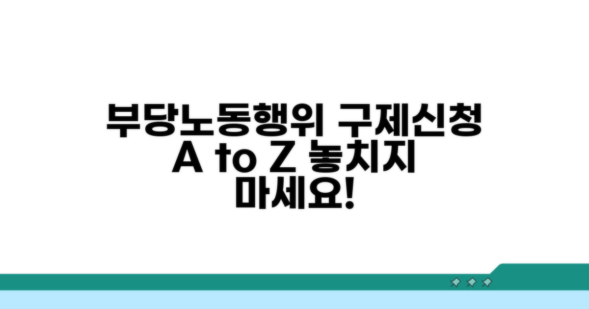 부당노동행위 구제신청 완벽 가이드