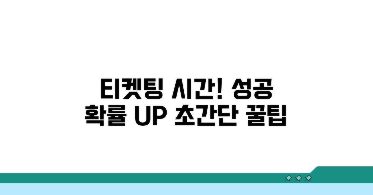 실전 티켓팅 시간 맞추기 꿀팁