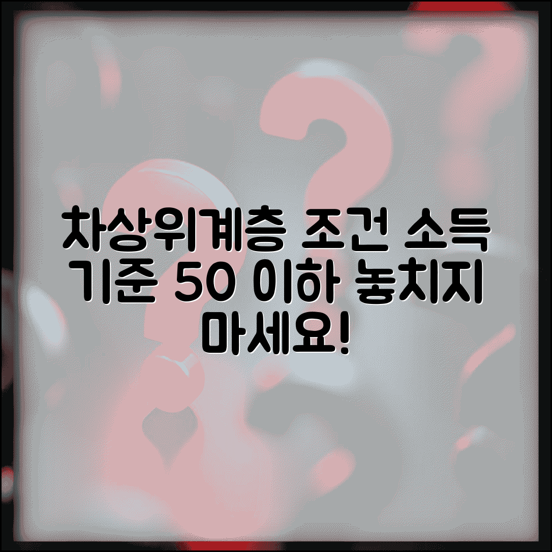 차상위계층 조건 소득 기준 | 기준 중위소득 50% 이하 차상위계층 선정 조건