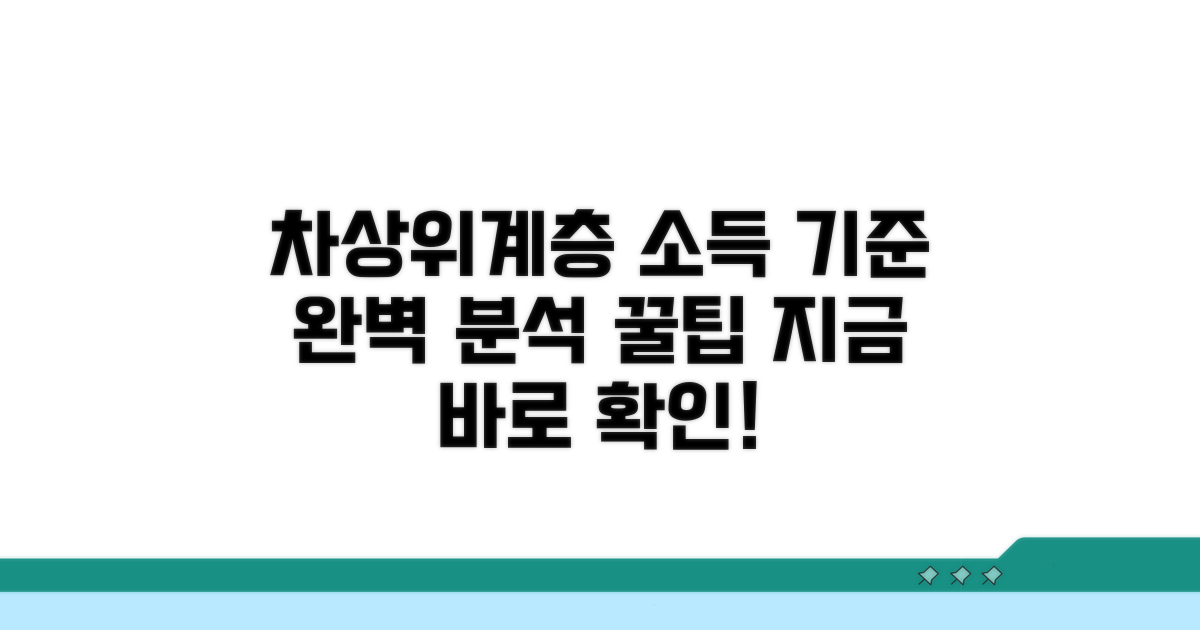 차상위계층 소득 기준 완벽 분석