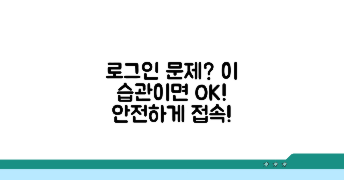 로그인 문제 예방 생활 습관