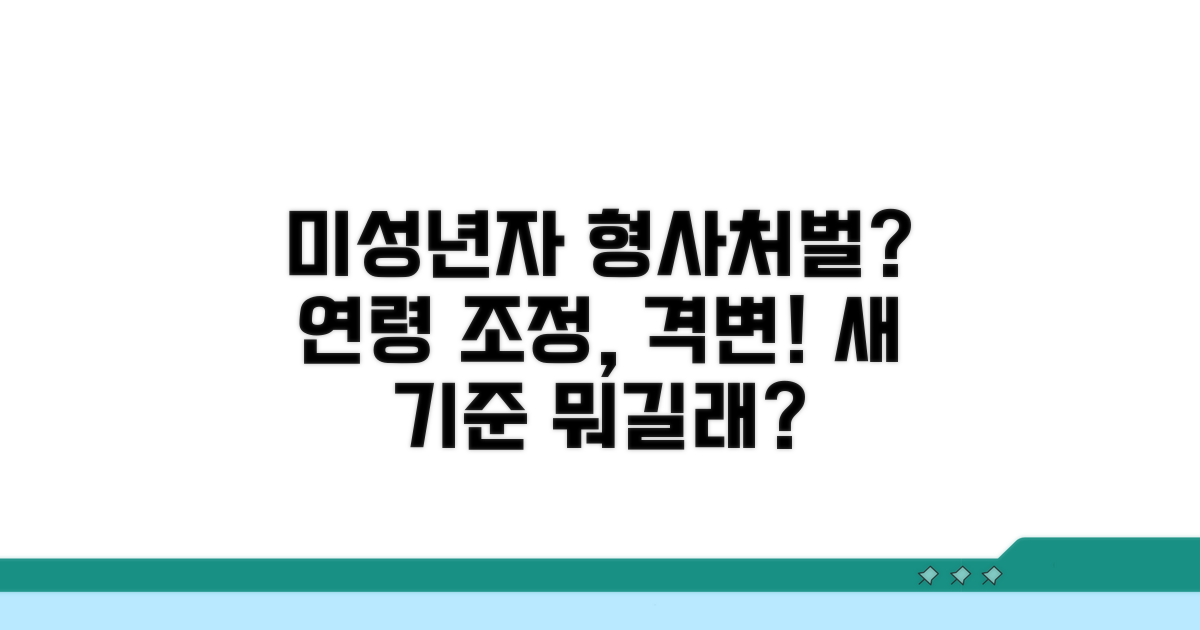 연령 조정과 형사 처벌 범위