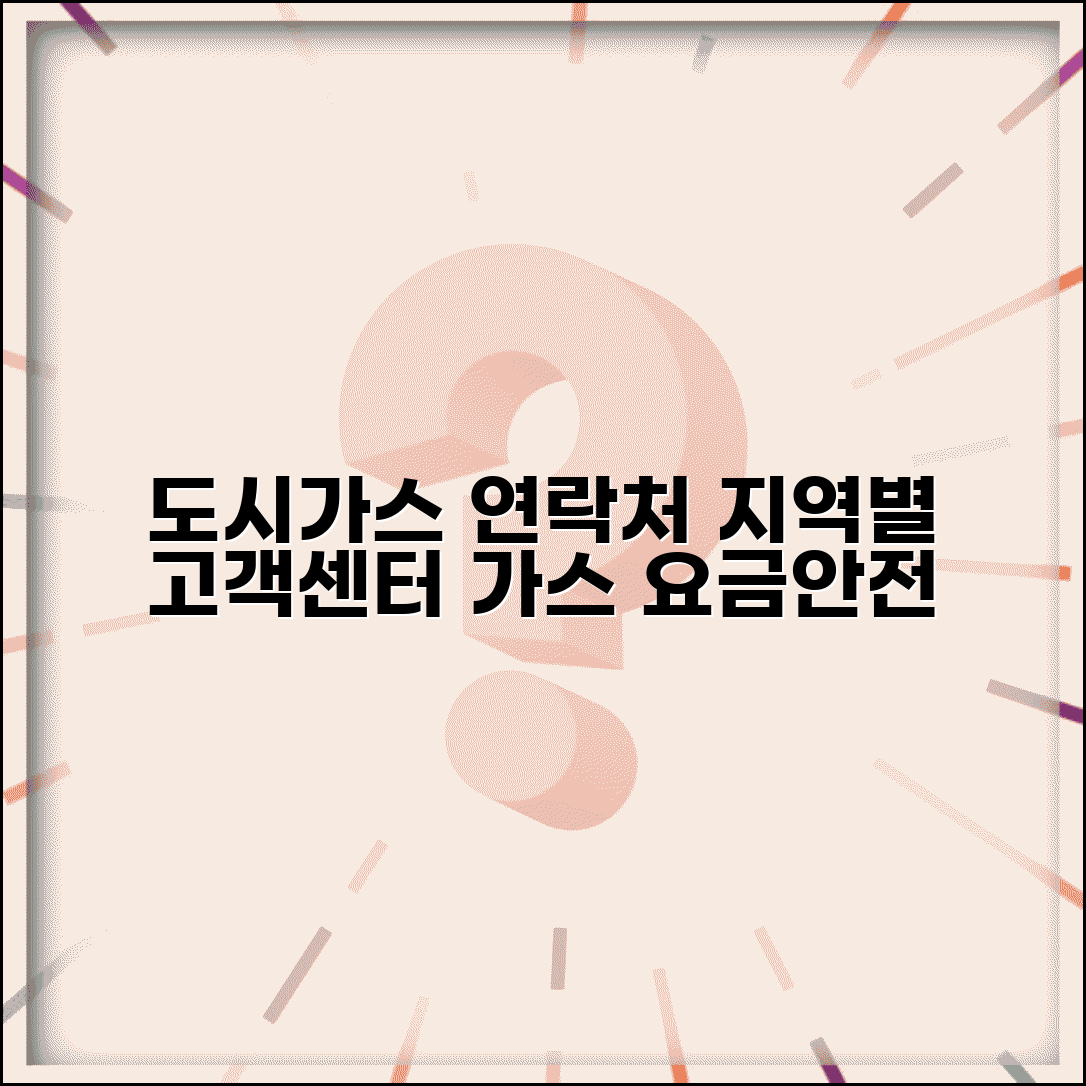 도시가스 고객센터 연락처 지역별 | 가스 요금 조회부터 안전점검까지 지역 도시가스사 연락처