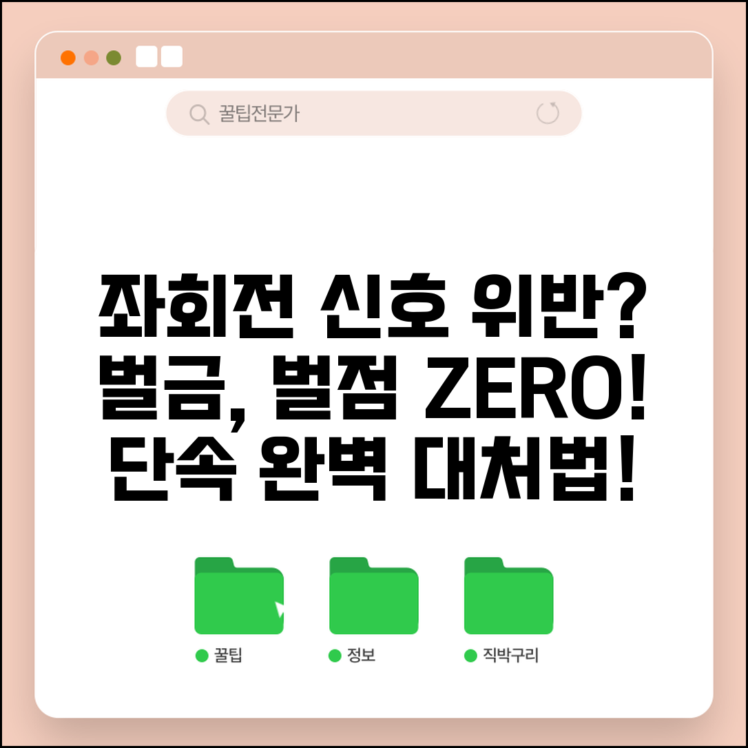 좌회전 신호위반 과태료 벌점 처벌 | 좌회전 신호 위반 단속 완벽 대처법