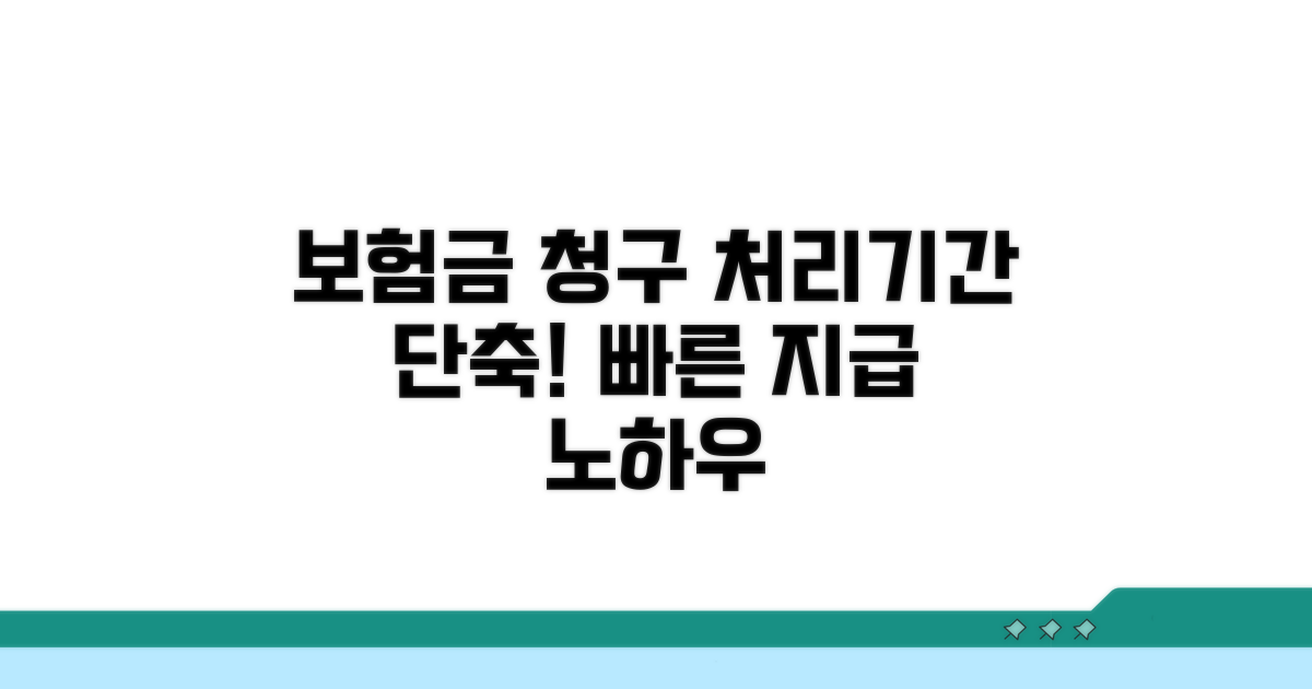 보험금청구 처리기간 단축 노하우