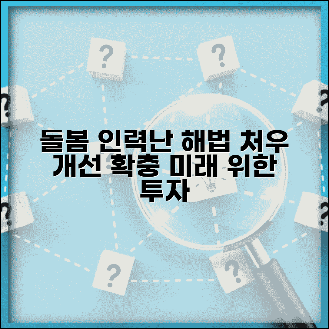 돌봄서비스 인력난 해결 방안 | 돌봄 종사자 처우 개선과 인력 확충 정책 과제