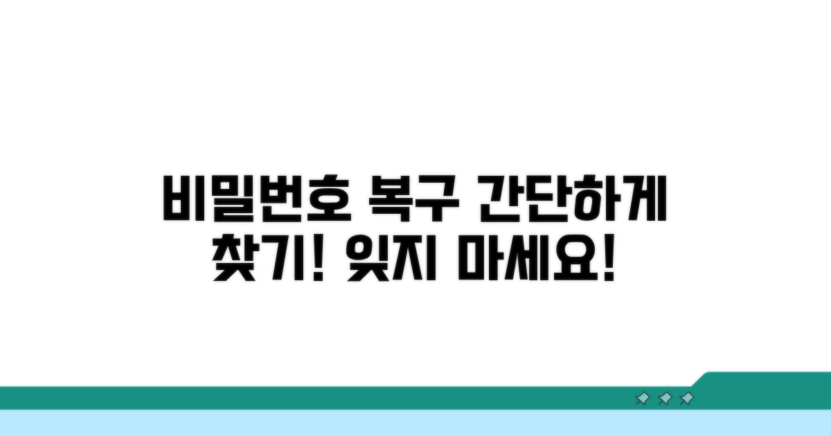 잊어버린 비밀번호 다시 찾기