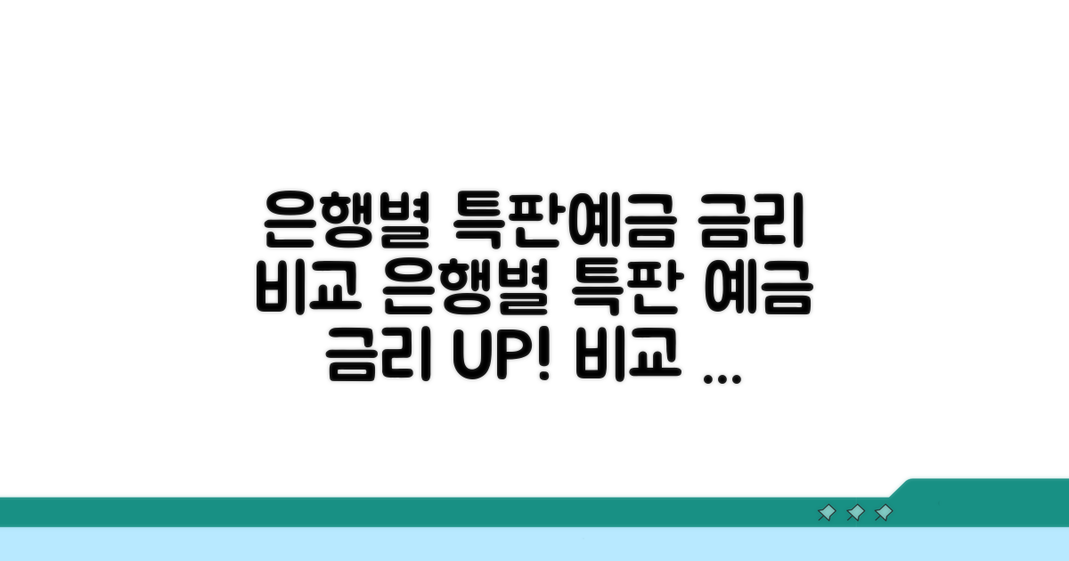 은행별 특판예금 금리 비교