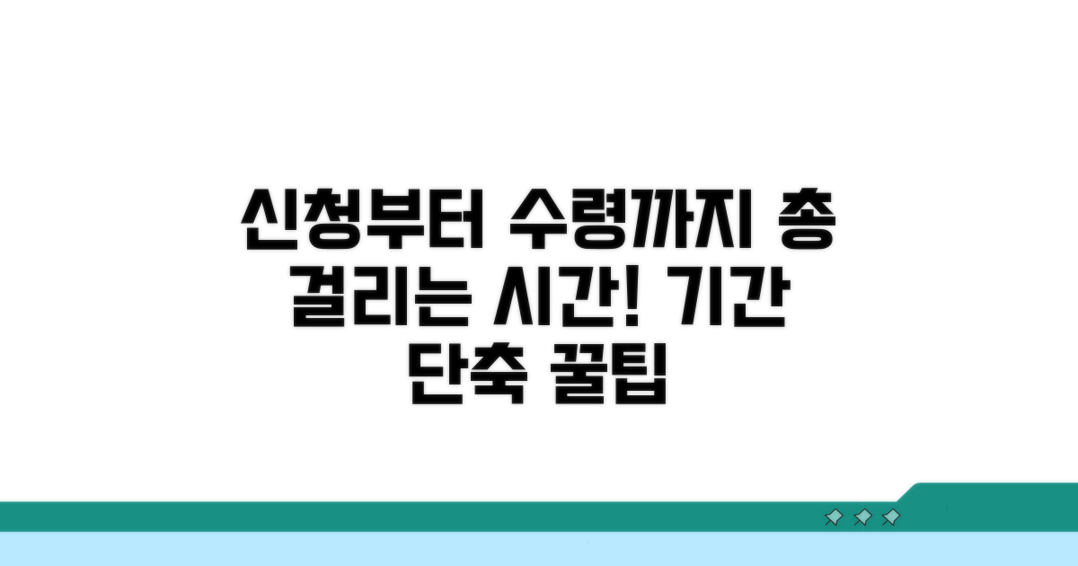 신청부터 수령까지 소요 기간