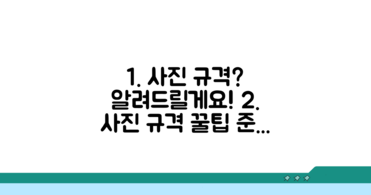 사진 규격과 준비 요령
