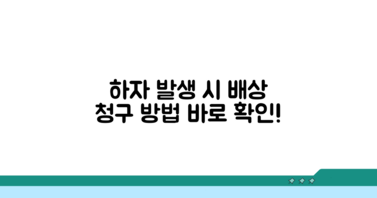 하자 발생 시 배상 청구 절차