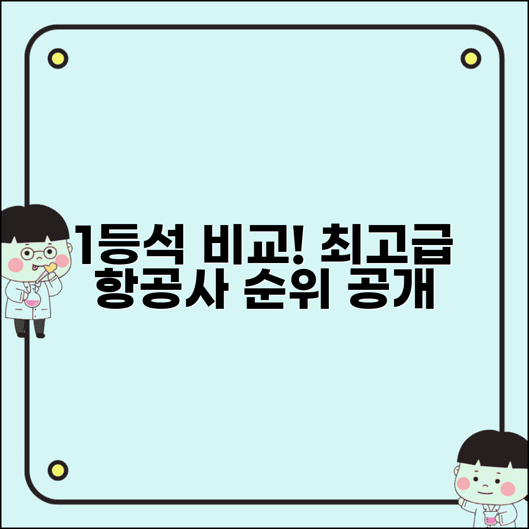 퍼스트 클래스 최고급 항공사 | 일등석 서비스 비교 순위