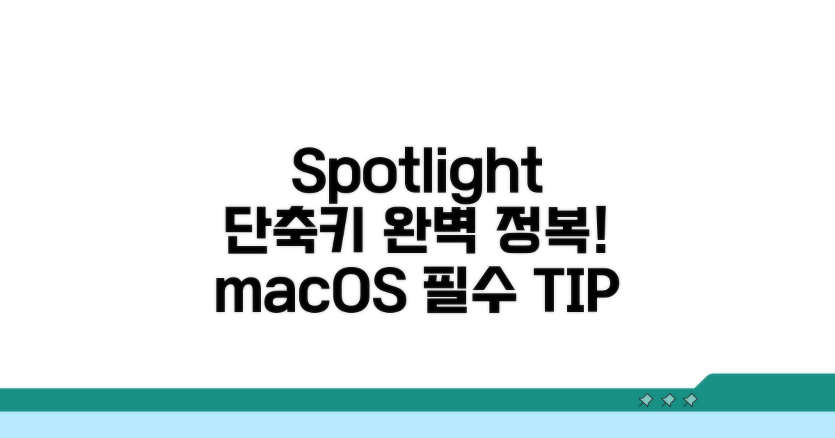 Spotlight 단축키, 기본부터 완벽 정복