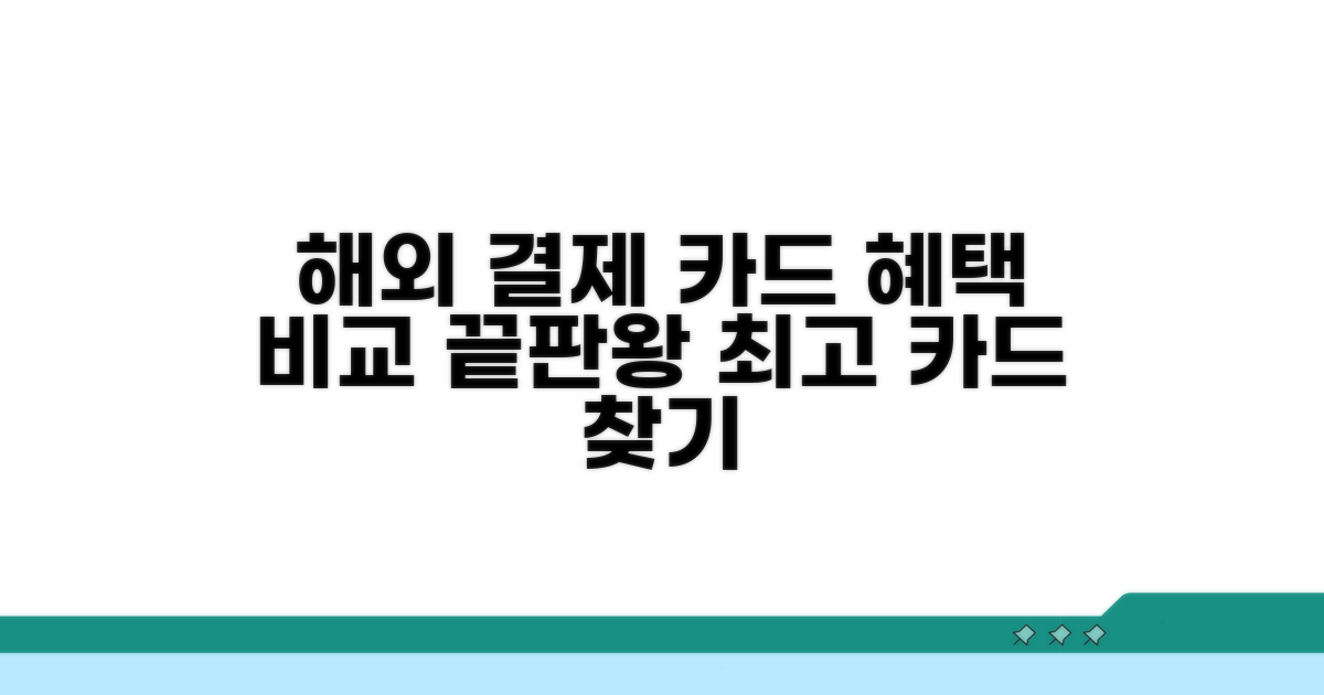 해외 결제 카드 혜택 비교