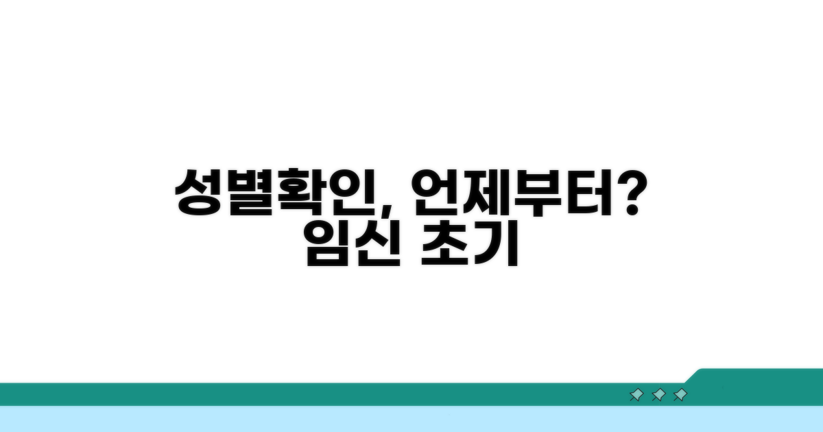 임신 초기 태아 성별 확인 시기