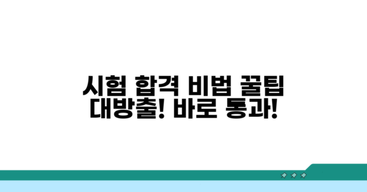 시험 준비 꿀팁과 합격 노하우 공개