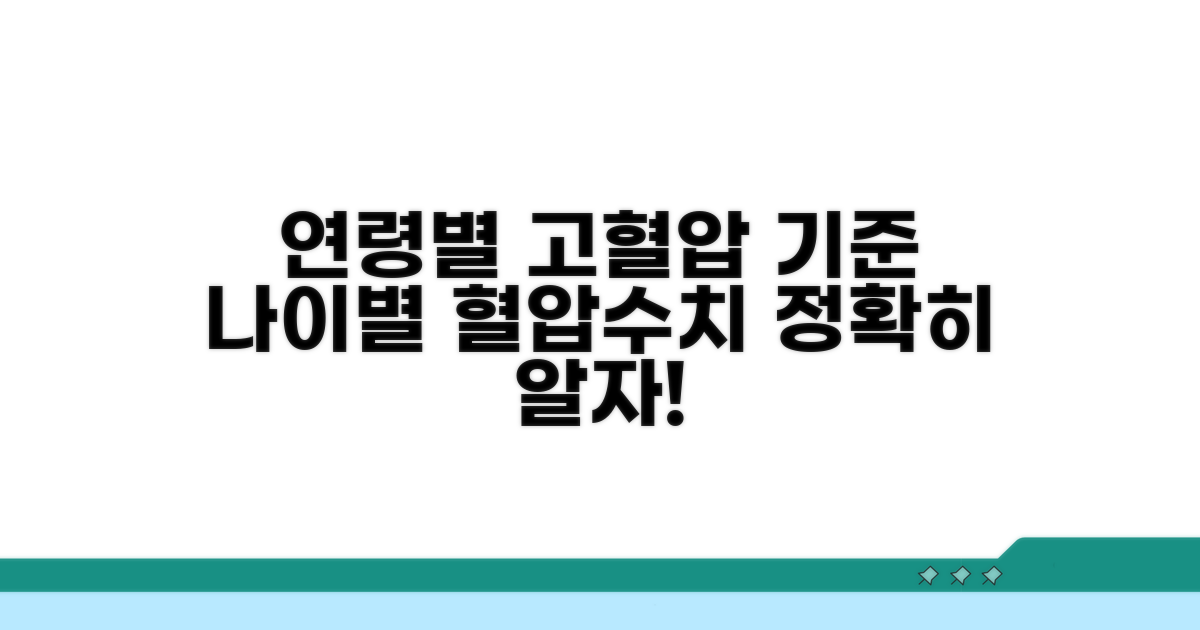 연령별 고혈압 진단 기준 총정리