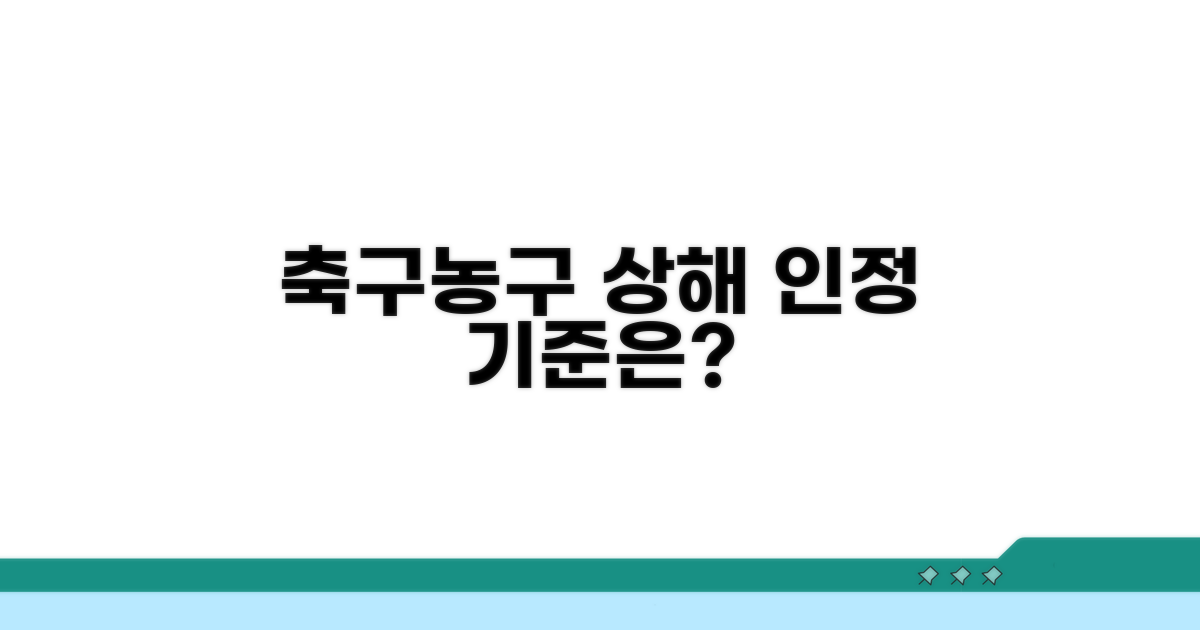 축구 농구, 상해 인정 기준은?
