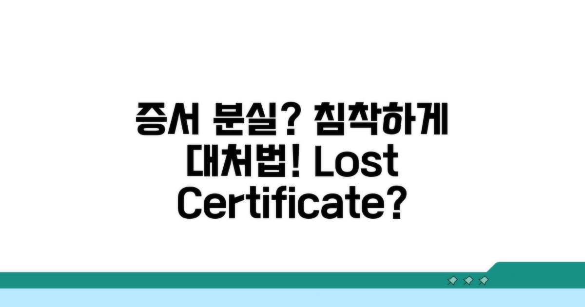 증서 분실? 침착하게 대처하는 법