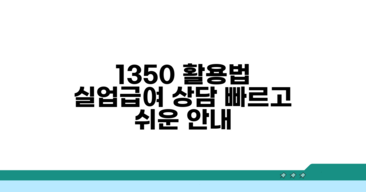 실업급여 상담 전화 1350 활용법