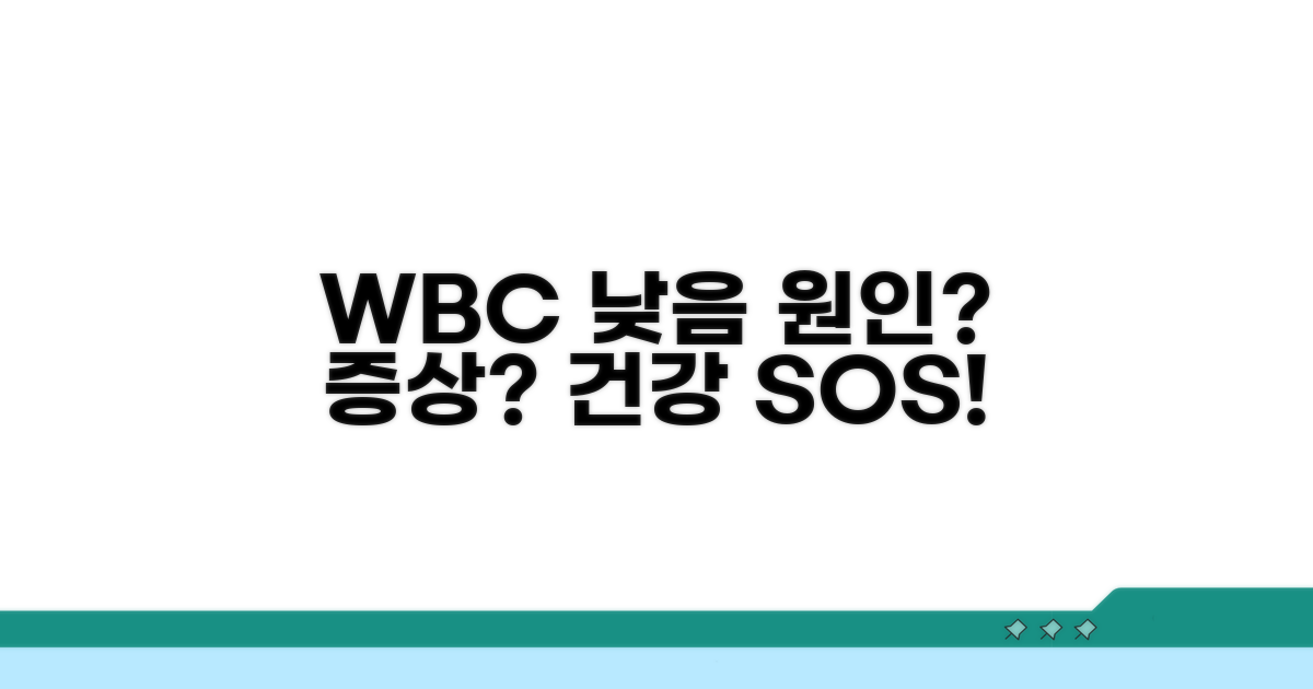 WBC 수치 낮을 때 이유와 증상