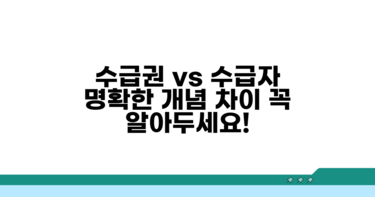 수급권자와 수급자, 개념 차이